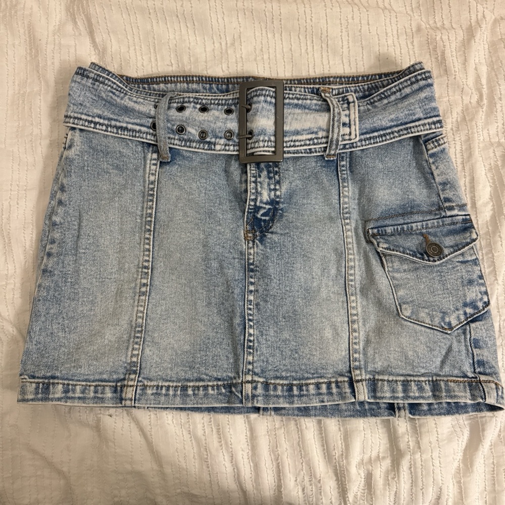 Wild Fable Light Blue Denim Mini Skirt